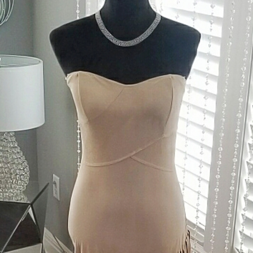 Strapless Mini with Fringes by MYSTIC  - NWT
